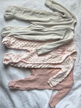 Bundle: 3 Baby Girl Sleepers